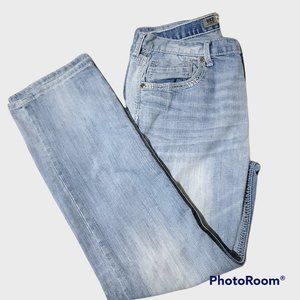 BKE Tyler Straight Faded Blue Denim Men's Jean| Size 36r